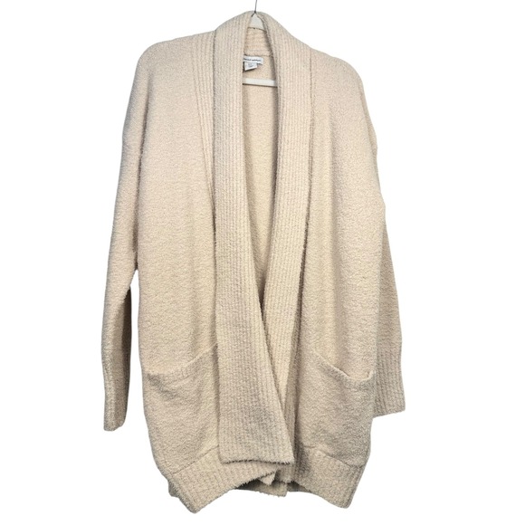 Cupcakes and Cashmere Lounge Set Cardigan Tank Shorts 3 Piece Cream M - Picture 5 of 12